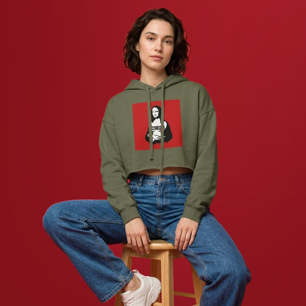 Crop Women Hoodie "THE RED PILL"